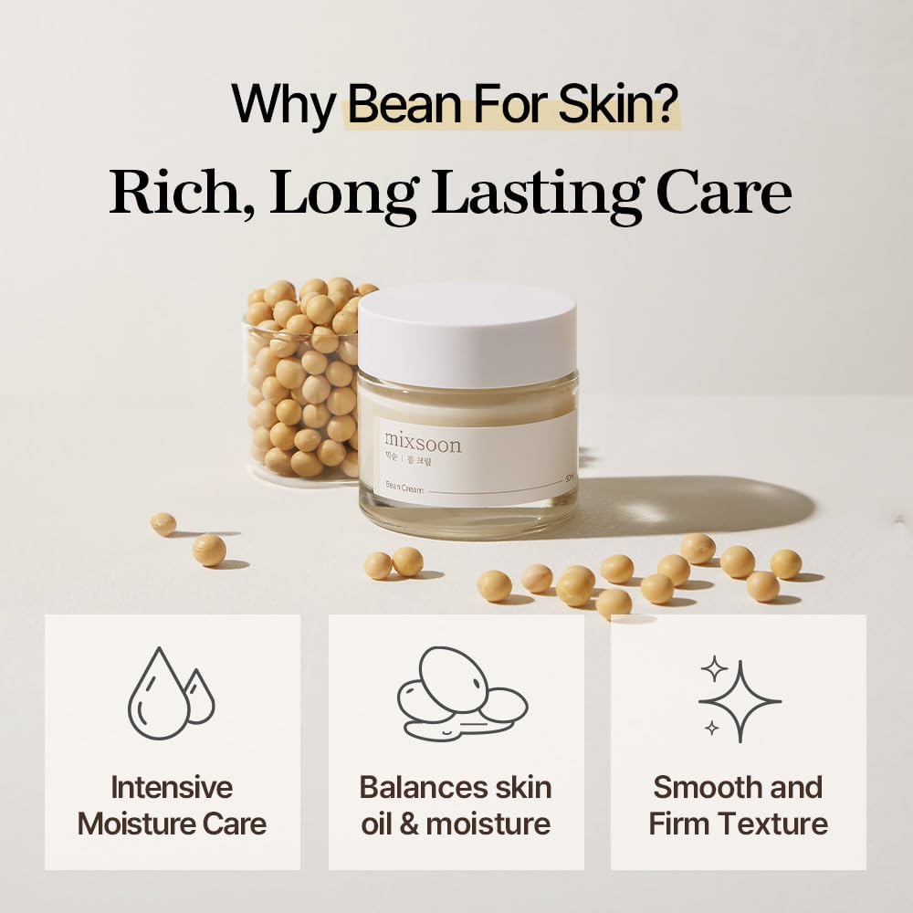 Thick and smooth texture of fermented soybean moisturizer on a clean surface