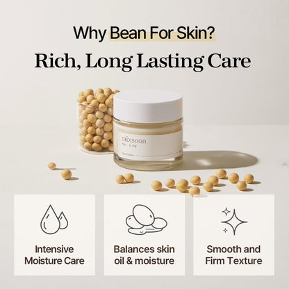 Thick and smooth texture of fermented soybean moisturizer on a clean surface
