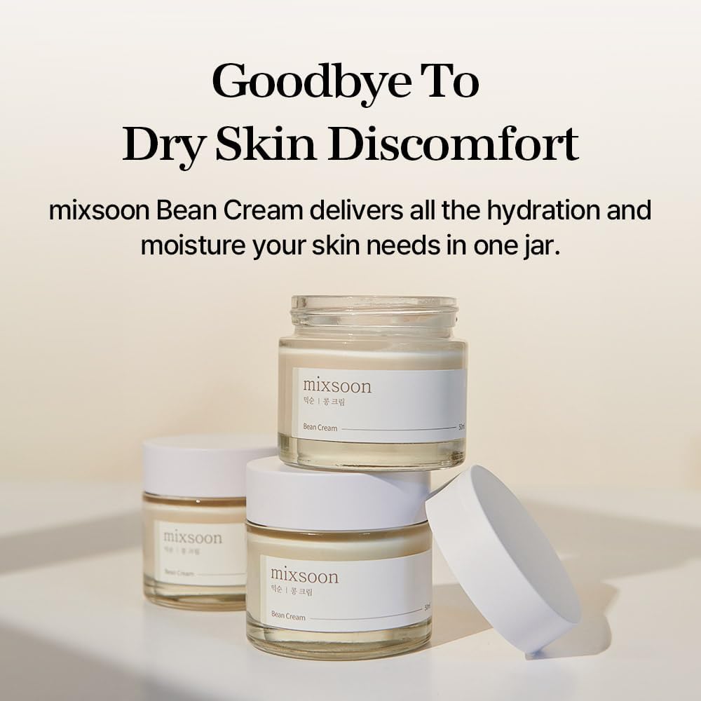 Mixsoon minimalist beauty cream packaging displaying product ingredients and volume information