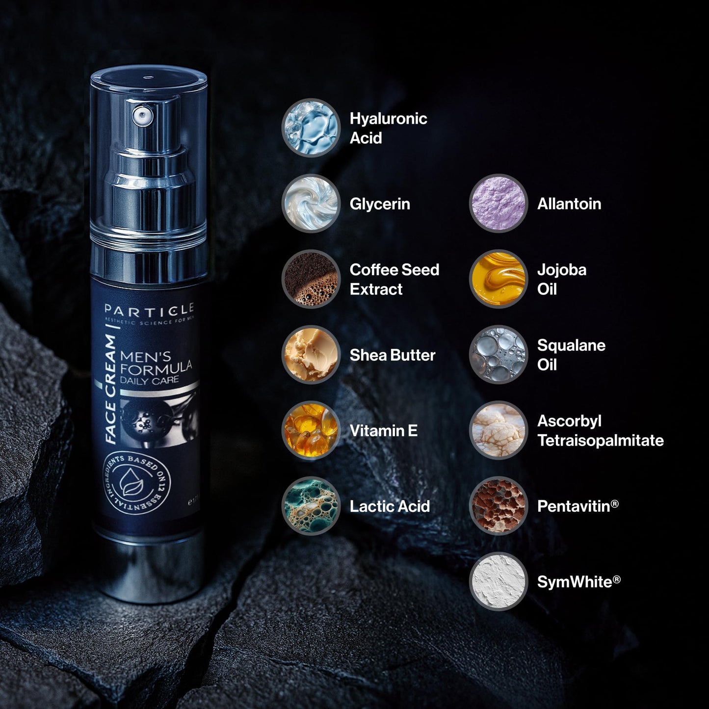Particle daily hydrating cream for dark spots and eye bag treatment