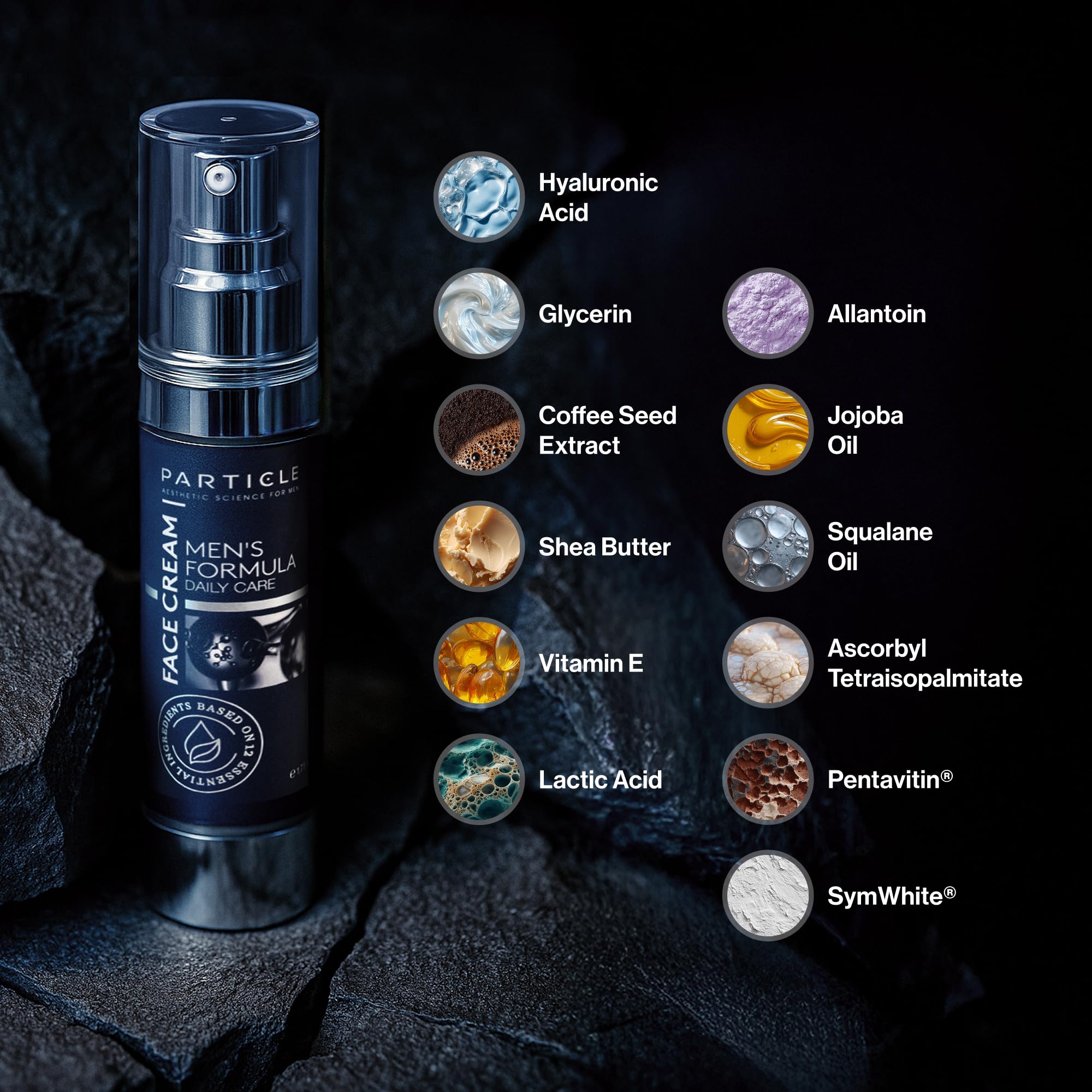 Particle daily hydrating cream for dark spots and eye bag treatment