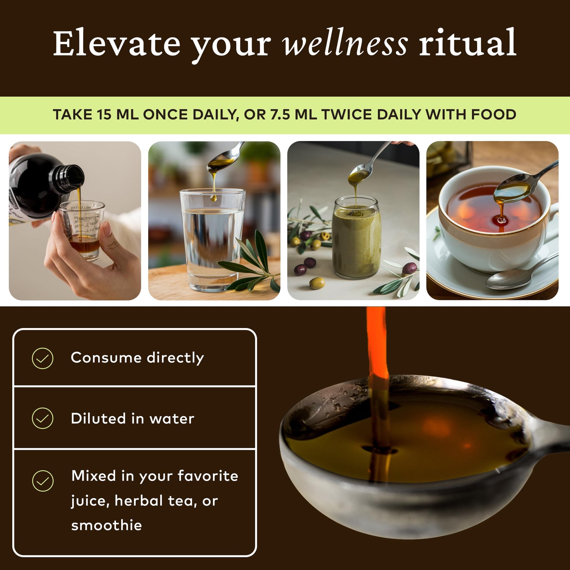 Comvita Olive Leaf Extract bottle with supplement facts label