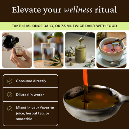 Comvita Olive Leaf Extract bottle with supplement facts label