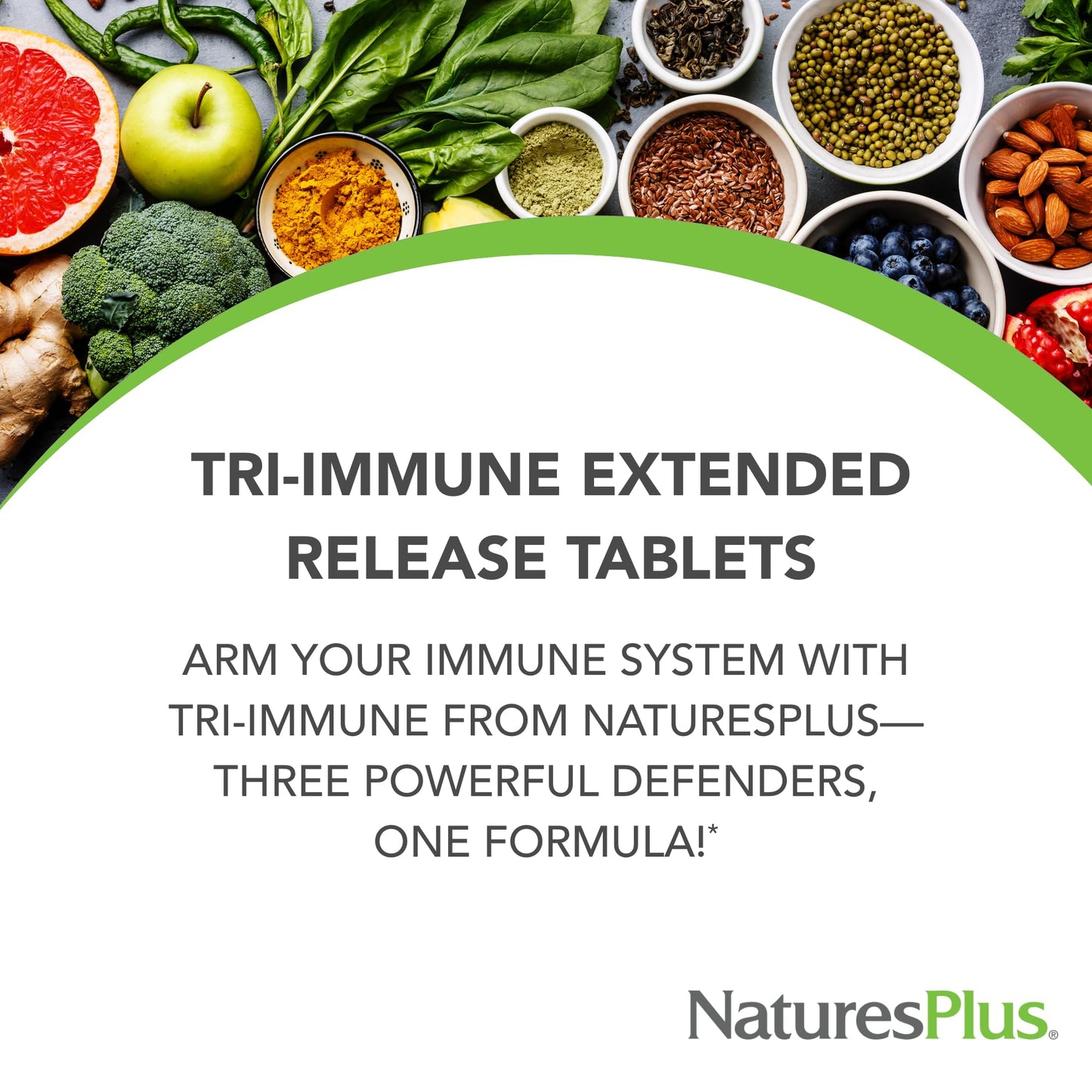 NaturesPlus Herbal Actives daily immune support vegetarian tablets container side labels