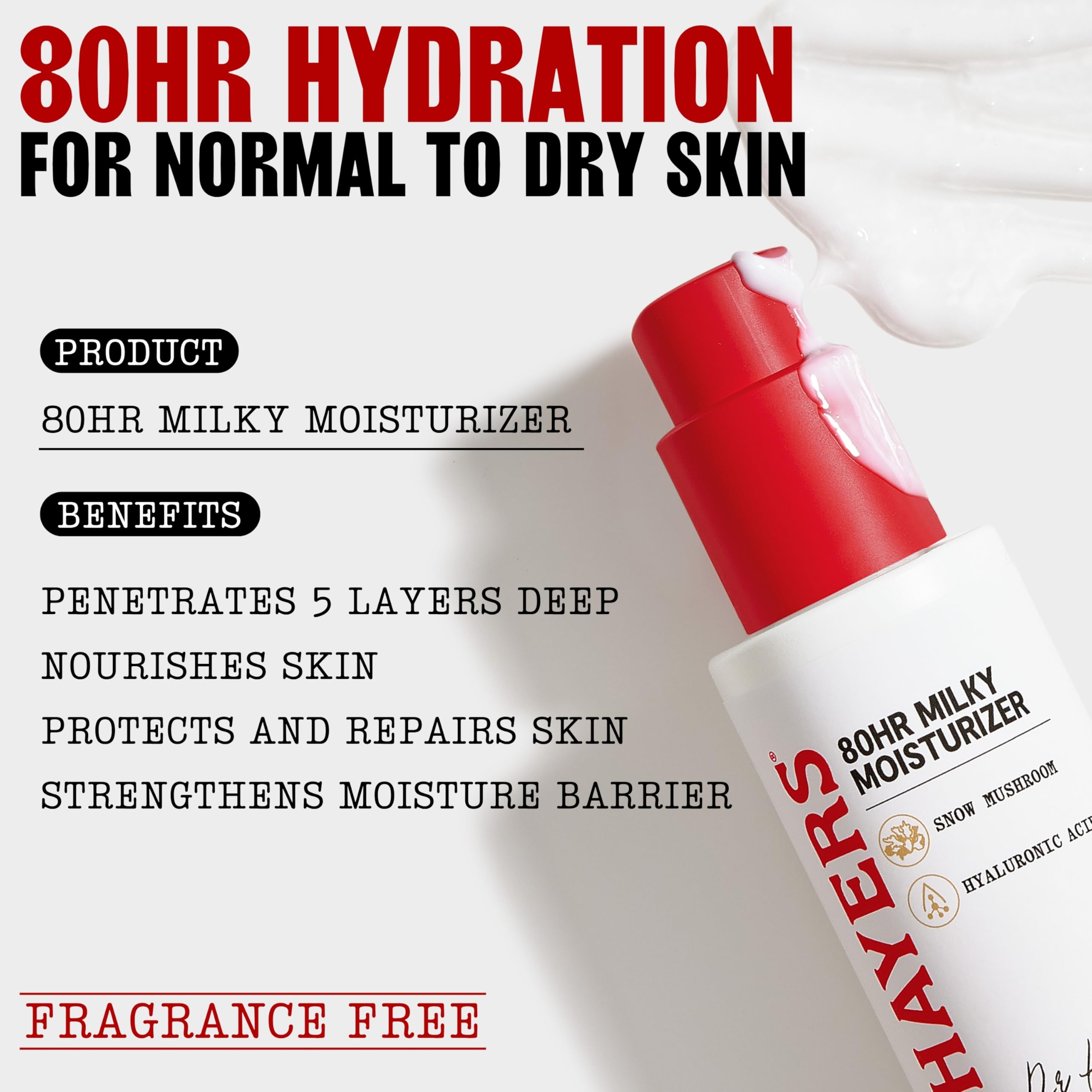 Thayers milky moisturizer red pump detail