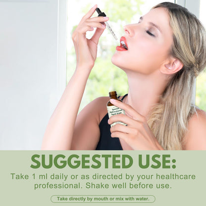 Angled studio shot of Provspro Spanish olive extract liquid supplement bottle for anti aging wellness