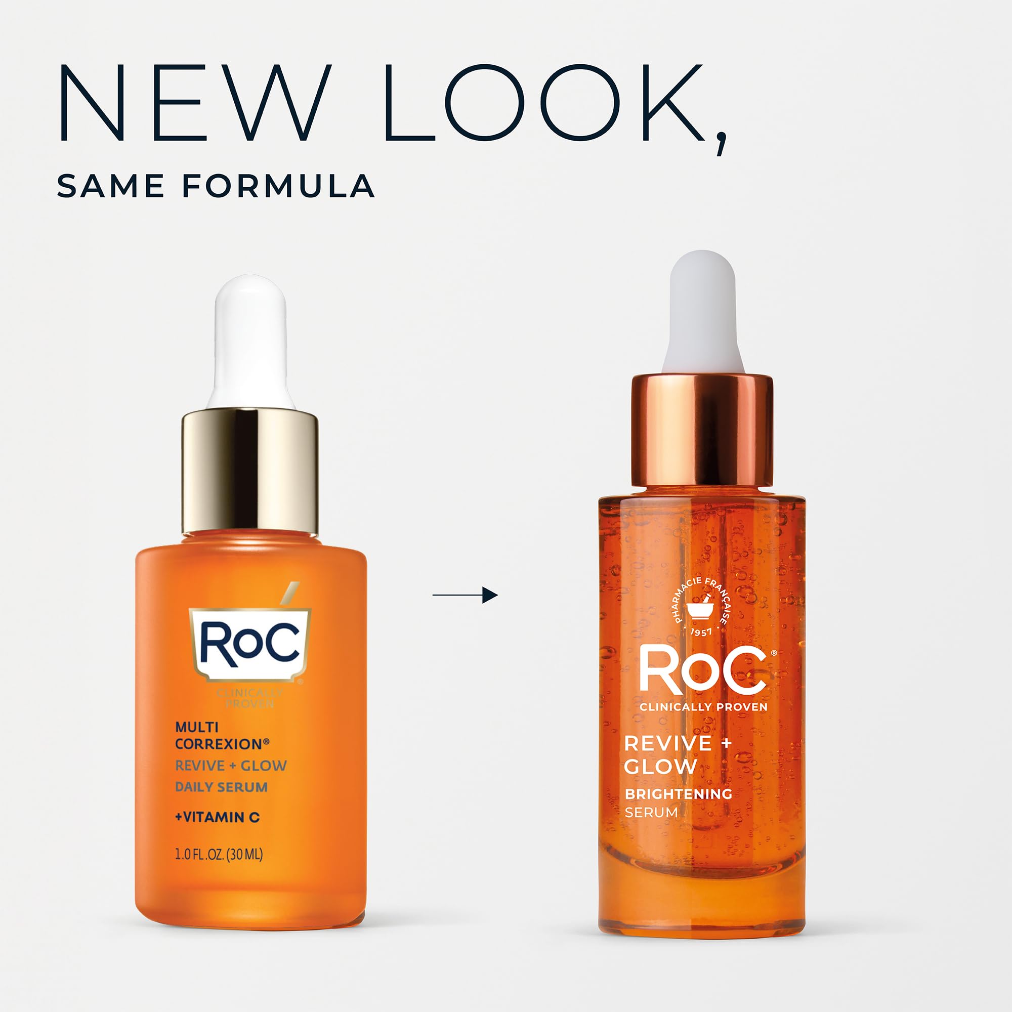 RoC anti aging brightening skin tone serum packaged box front display
