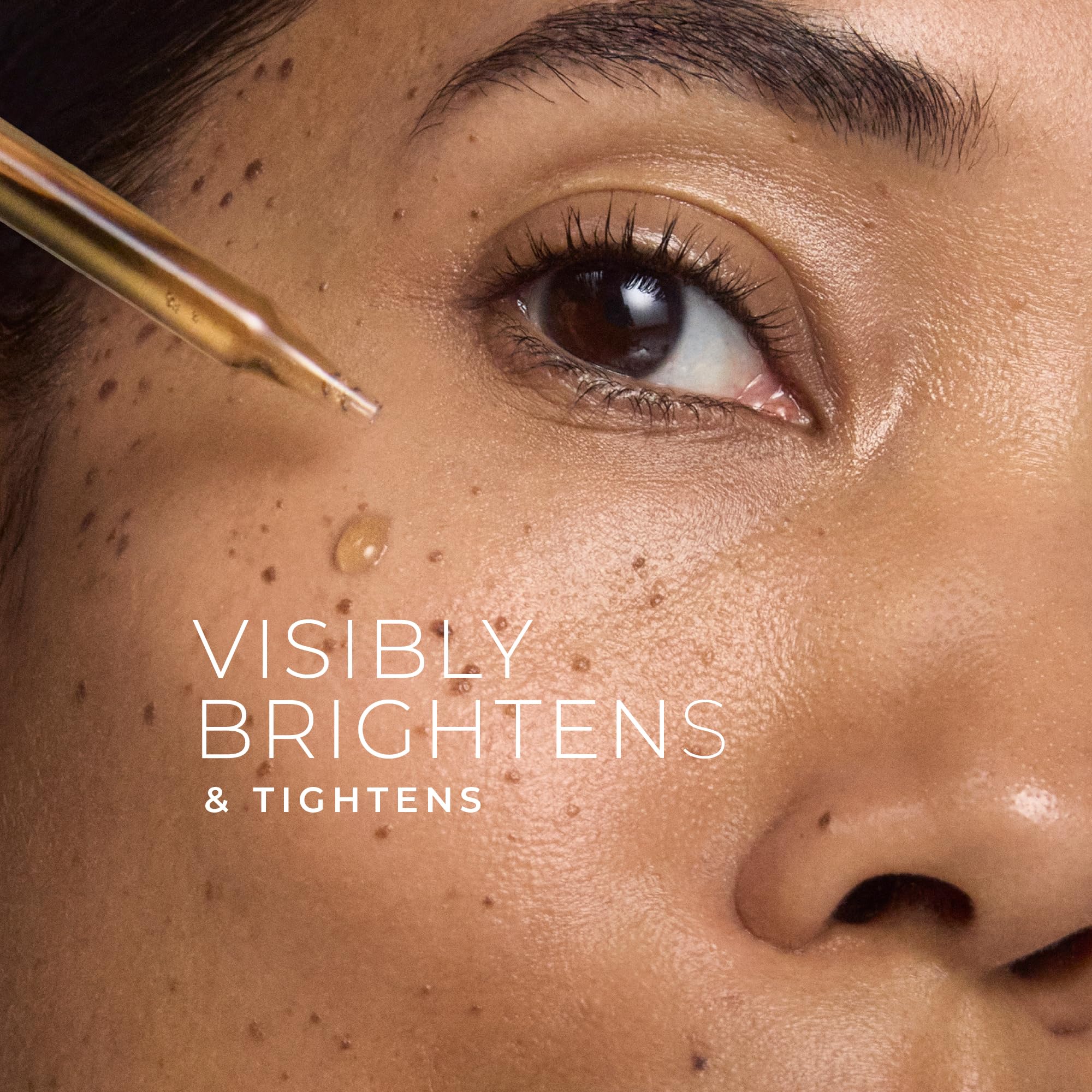 Close up of RoC ten percent active Vitamin C serum dropper showing lightweight texture