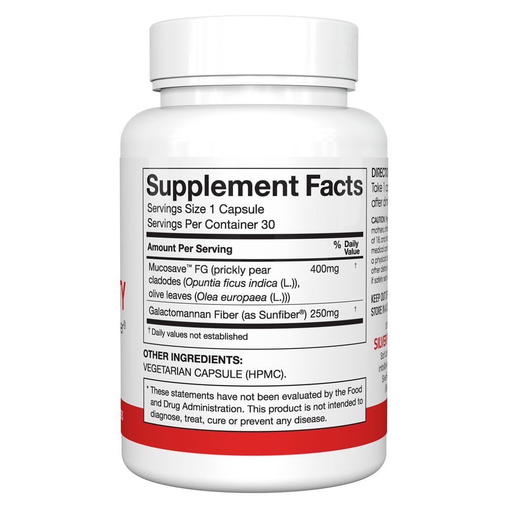 Silver Fern Brand Regularity capsules close-up showing vegetarian capsule form for daily digestive comfort