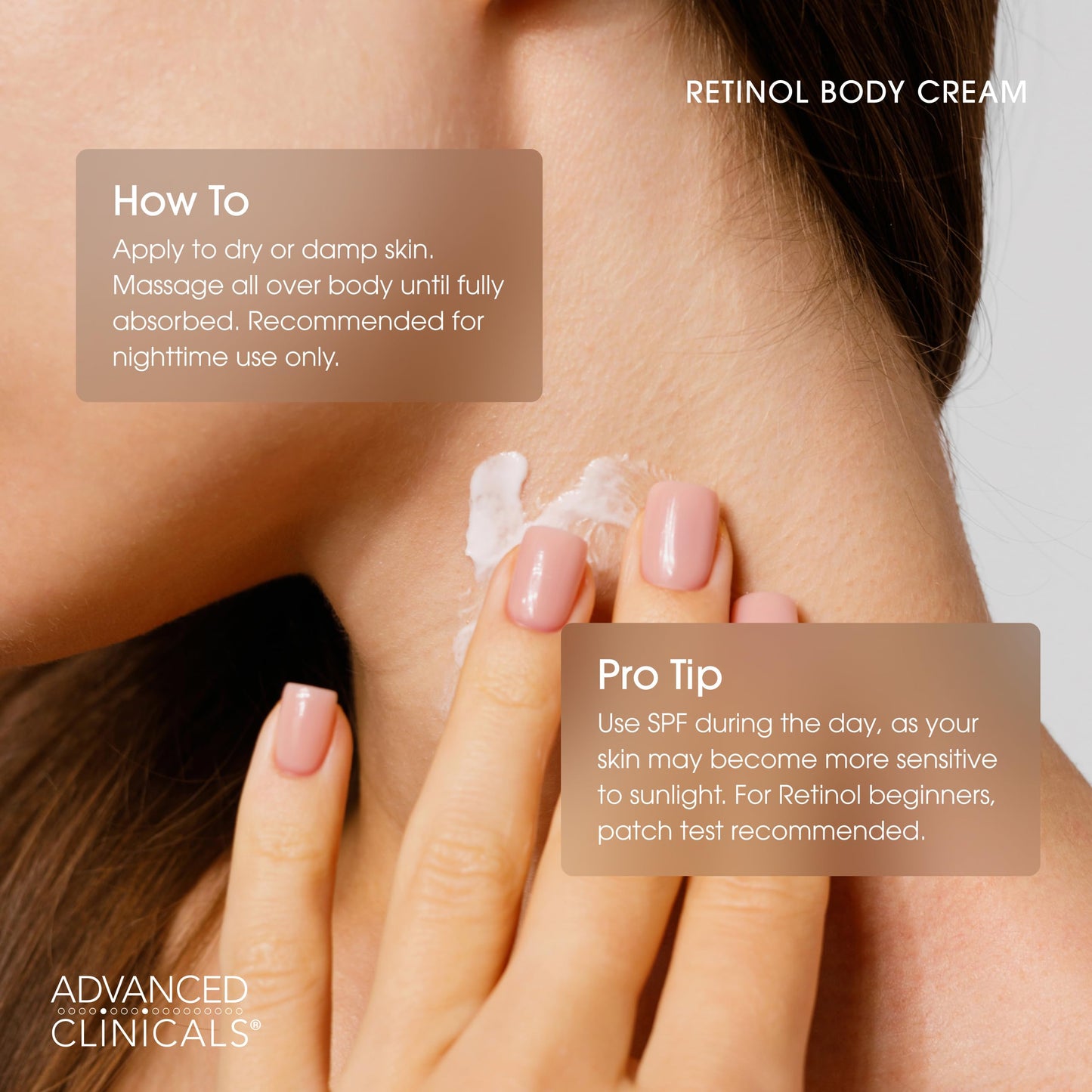 Advanced Clinicals Retinol Advanced Firming moisturizer bottle highlighting aloe vera and green tea