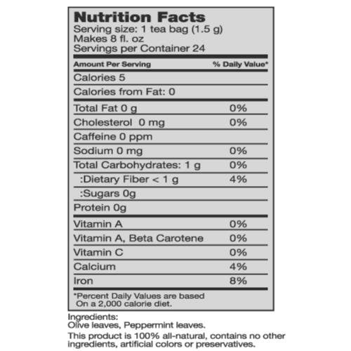 Side view of Seagate imported caffeine free herbal tea box displaying ingredients and natural product details.