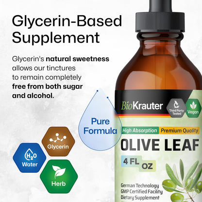 Bio Krauter non GMO sugar free herbal supplement bottle displaying the clean formula certification.