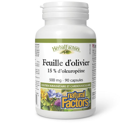 Natural Factors Olive Leaf supplement label details