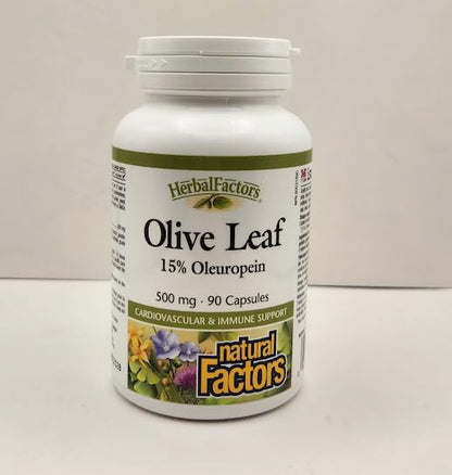 Natural Factors HerbalFactors Olive Leaf standardized 15 percent oleuropein