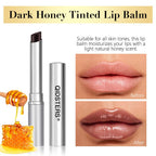 Qidsters pink honey tinted lip balm packaging and tube layout