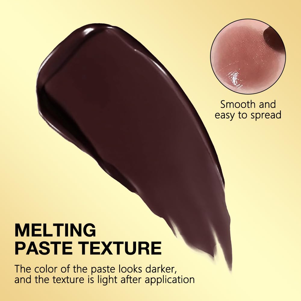 Vegan and cruelty free tinted lip balm demonstrating the high shine glossy finish on lips.