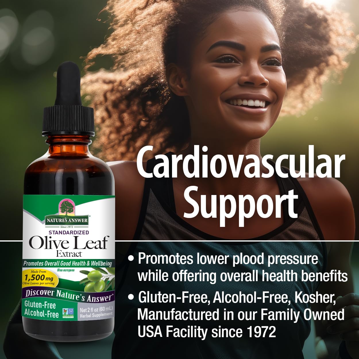 Nature's Answer herbal supplement bottle size reference