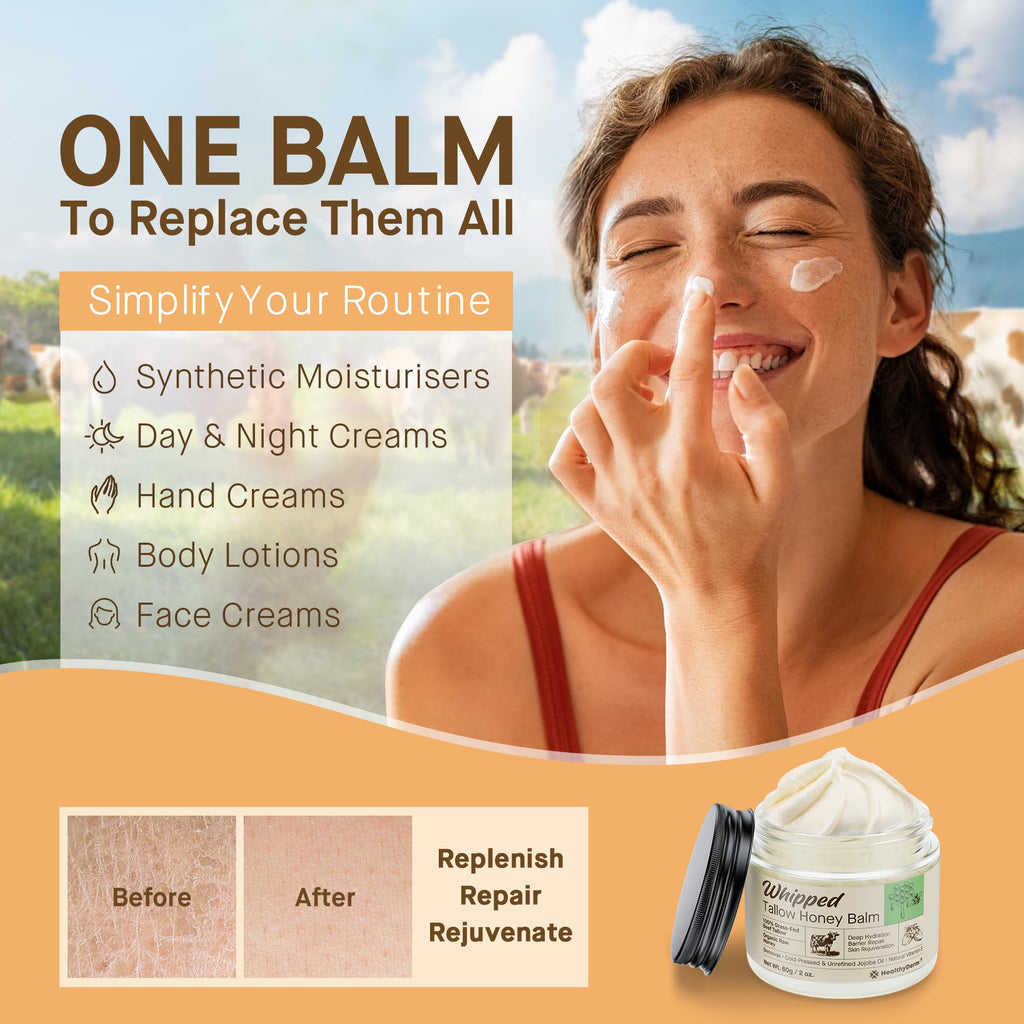 HealthyDerm nourishing face balm packaging angle view