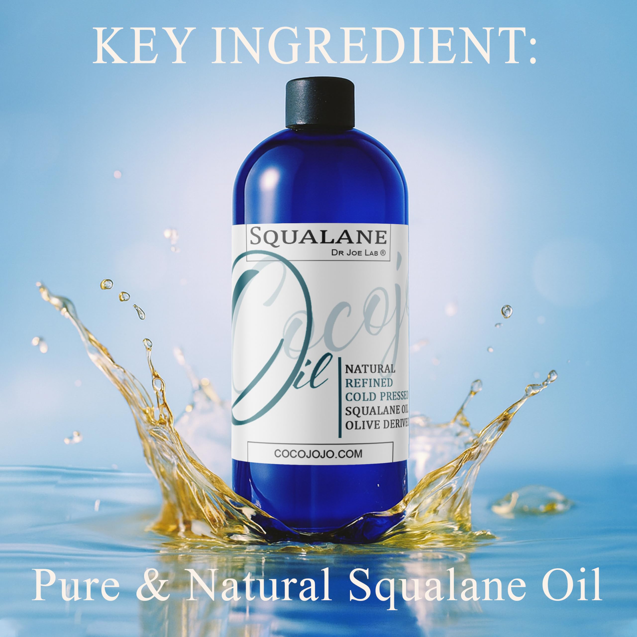 Dr Joe Lab 100 percent pure olive squalane oil for skin and hair hydration
