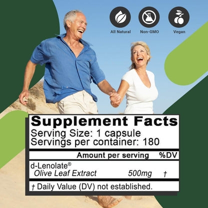 East Park Research super strength olive leaf extract bottle detailing instructions for immune maintenance.