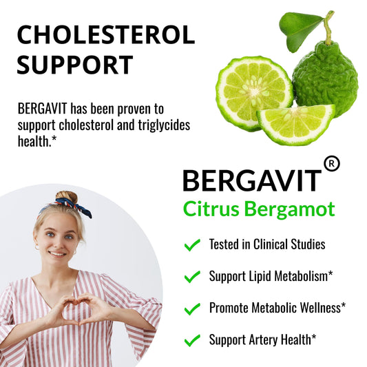 UpNourish Italian Citrus Bergamot 550 mg 90 vegan capsules supplement facts label