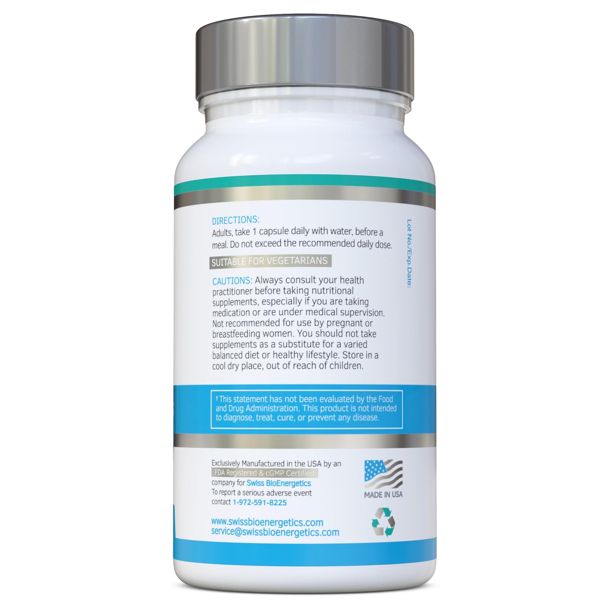 Travel friendly shelf stable probiotic yeast bottle demonstrating packaging quality