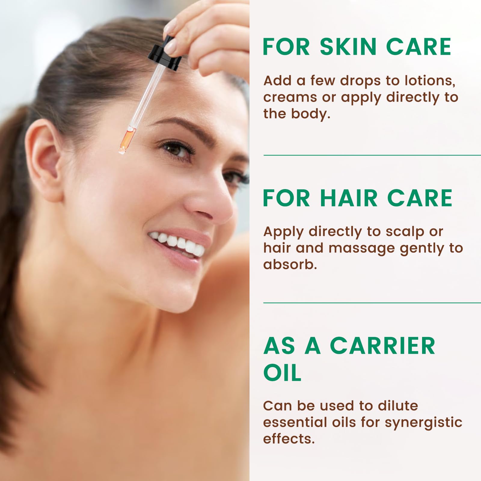 Premium glass bottle of organic skin moisturizer used for facial massage