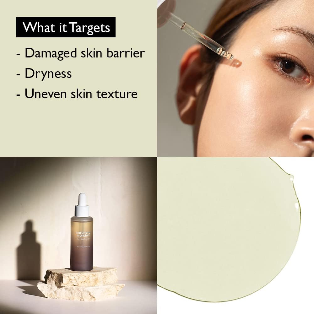 Authentic Haruharu Wonder natural vegan facial oil droplets for radiant skin