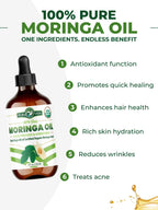 Pura Vida Moringa oil dropper bottle label details