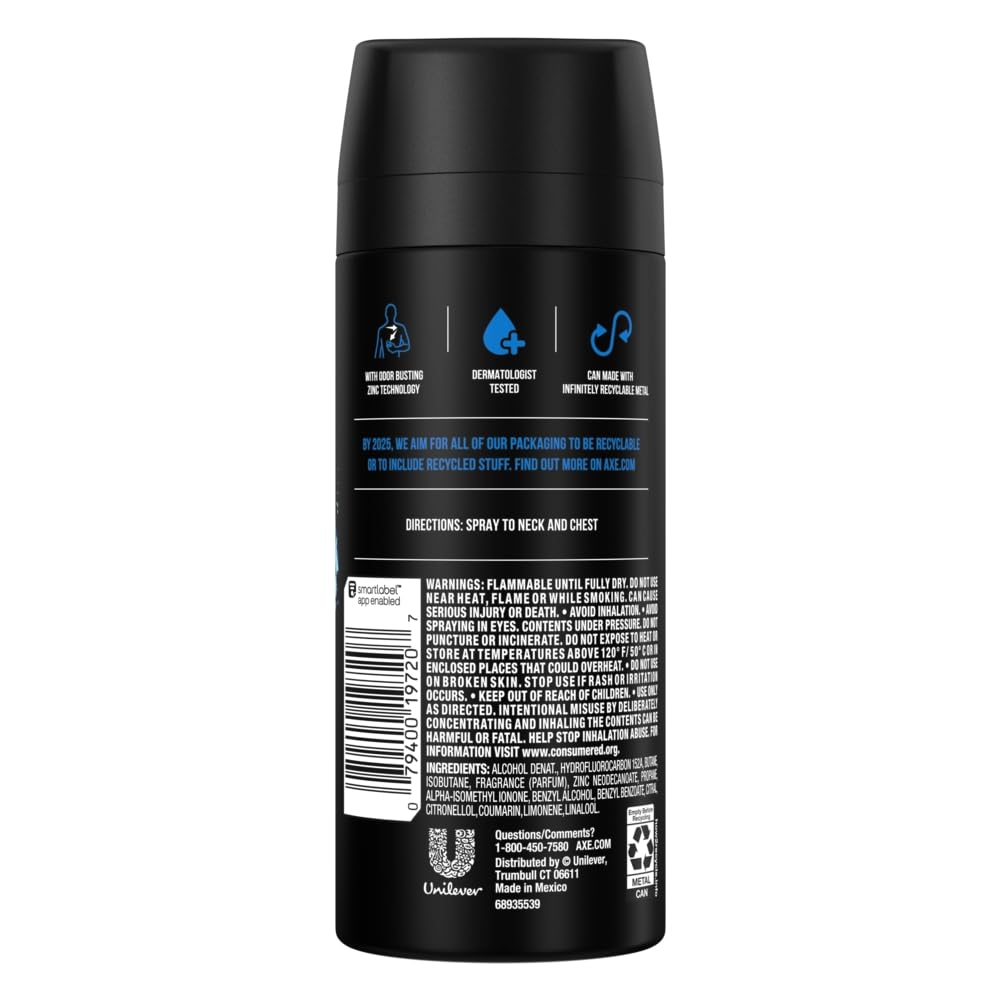Axe Anarchy for Him 48H High Definition Scent aluminum free deodorant body spray twin pack layout