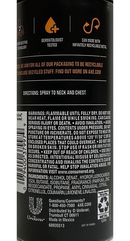AXE forty eight hour odor protection aluminum free deodorant spray trio for men