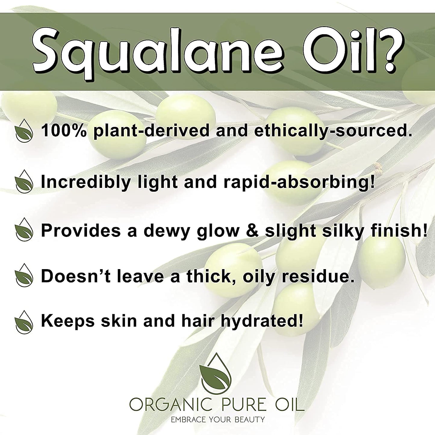 OPO Squalane Oil sixteen ounce bottle premium packaging display side view