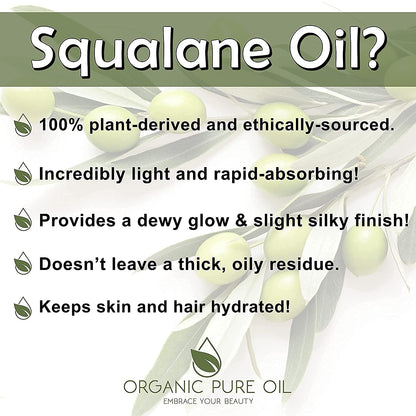 OPO Squalane Oil sixteen ounce bottle premium packaging display side view