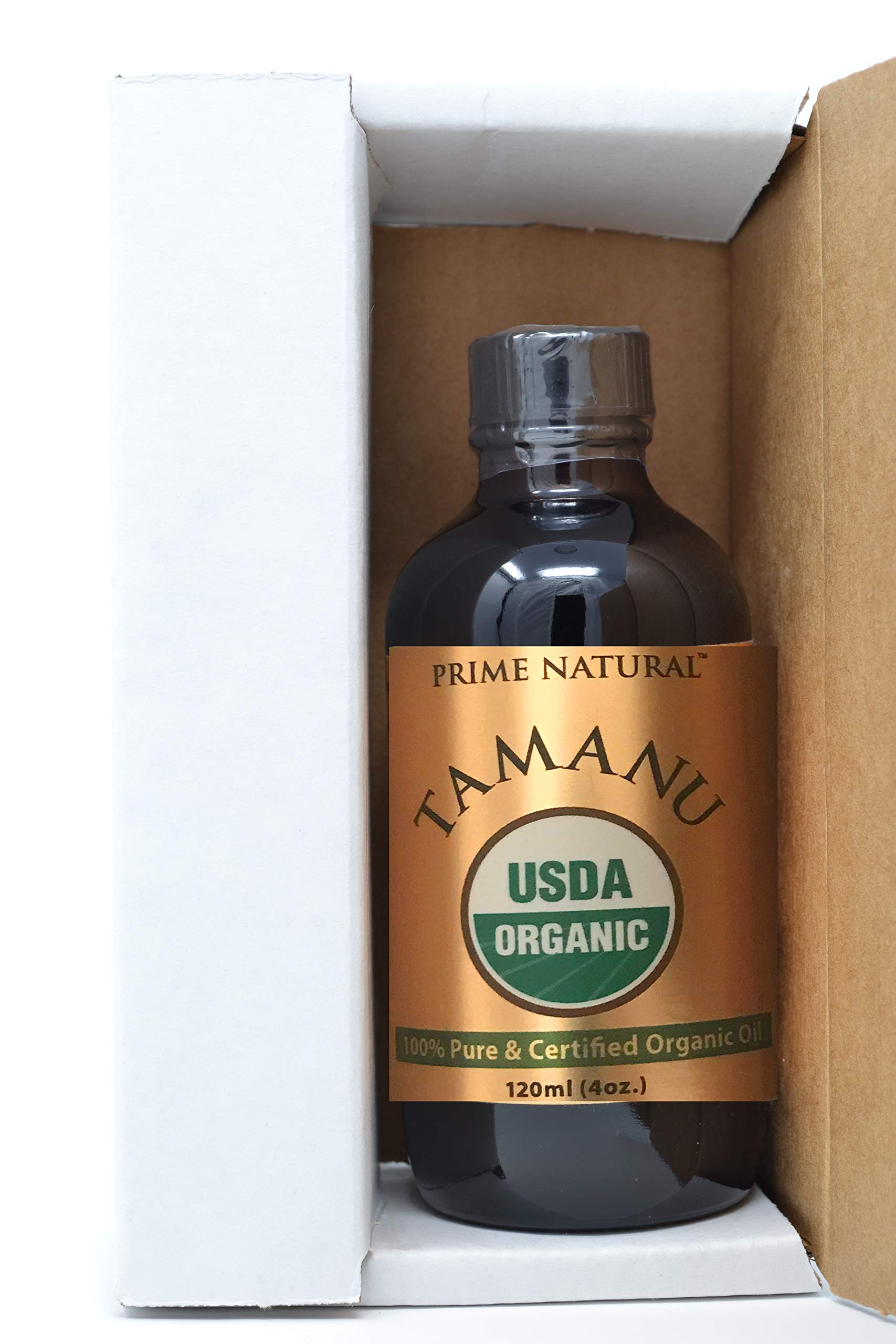 Prime Natural premium 4oz moisturizer showing rich nutty textured oil drop