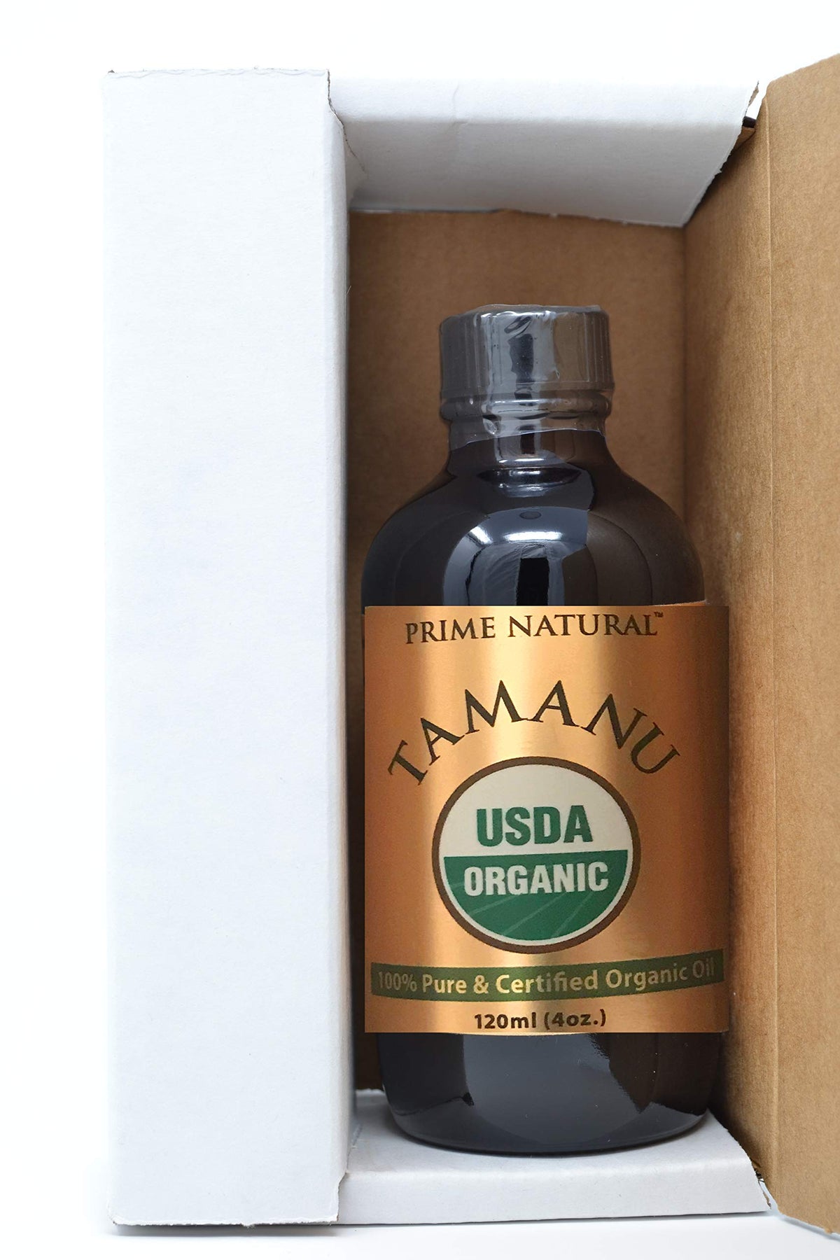 Prime Natural Organic Tamanu Oil USDA organic certification label