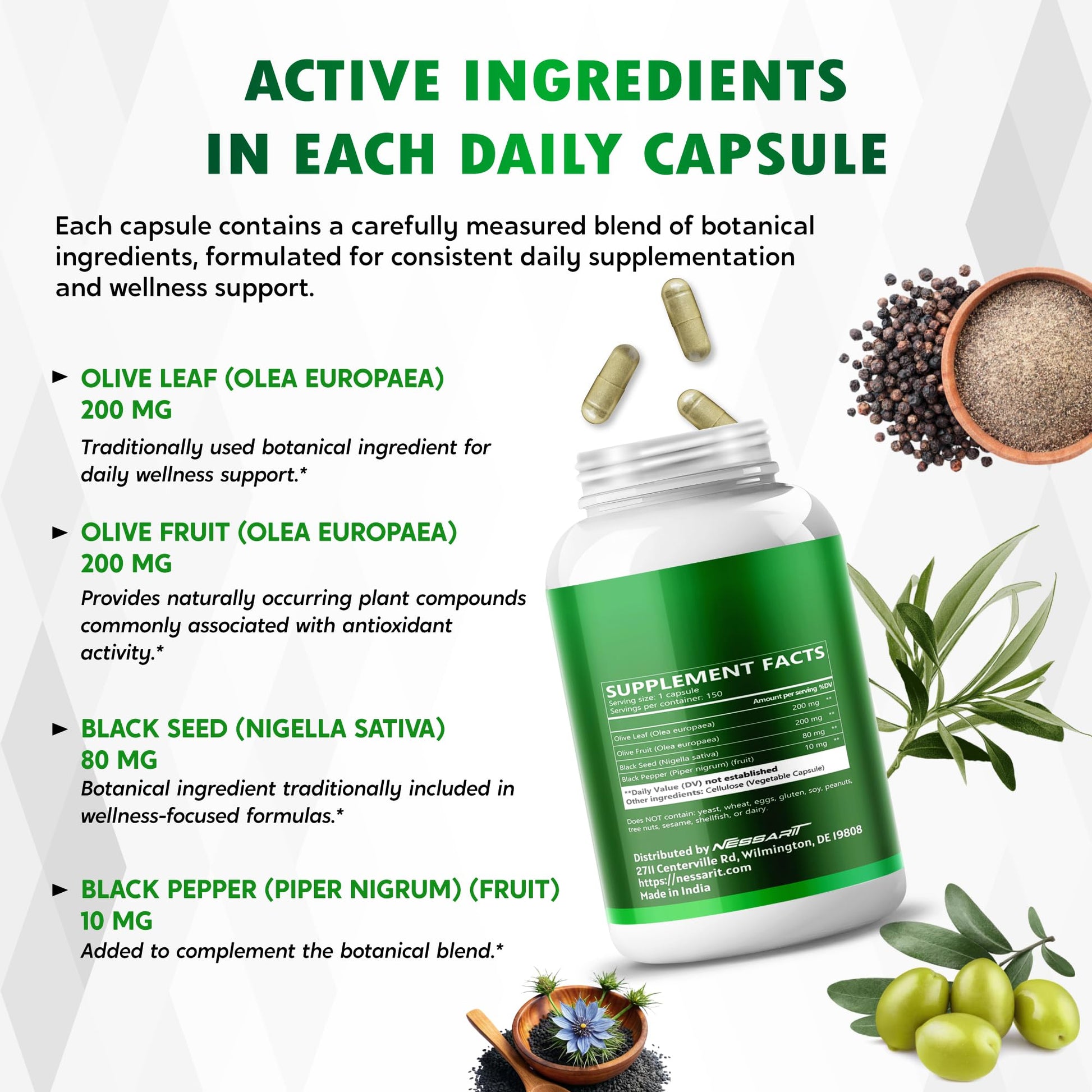 Nessarit immune and heart wellness daily dietary supplement packaging