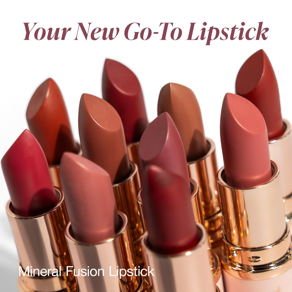 Mineral Fusion Rose Sangria lip color swatch demonstration
