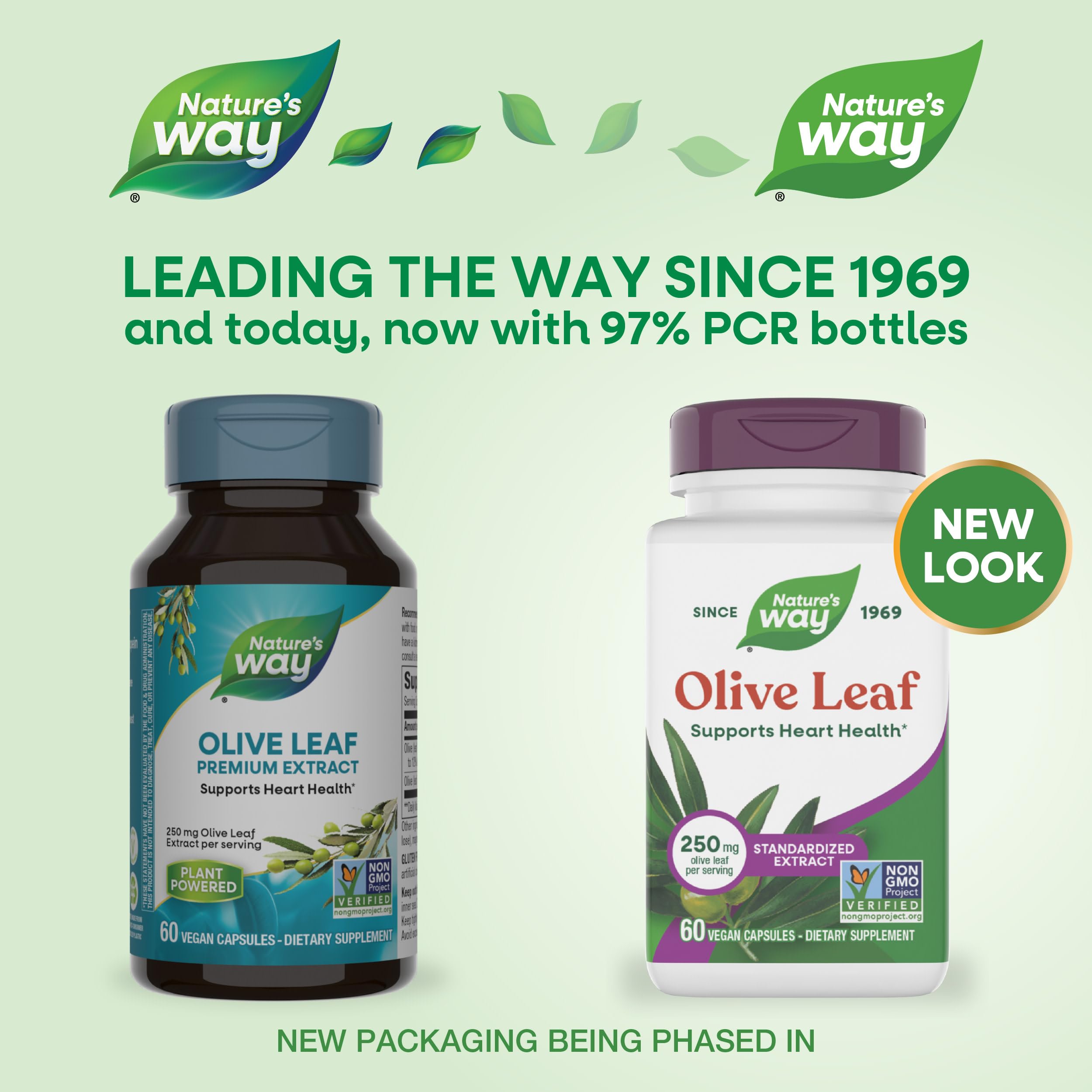 Natures Way Olive Leaf 12 percent oleuropein label details