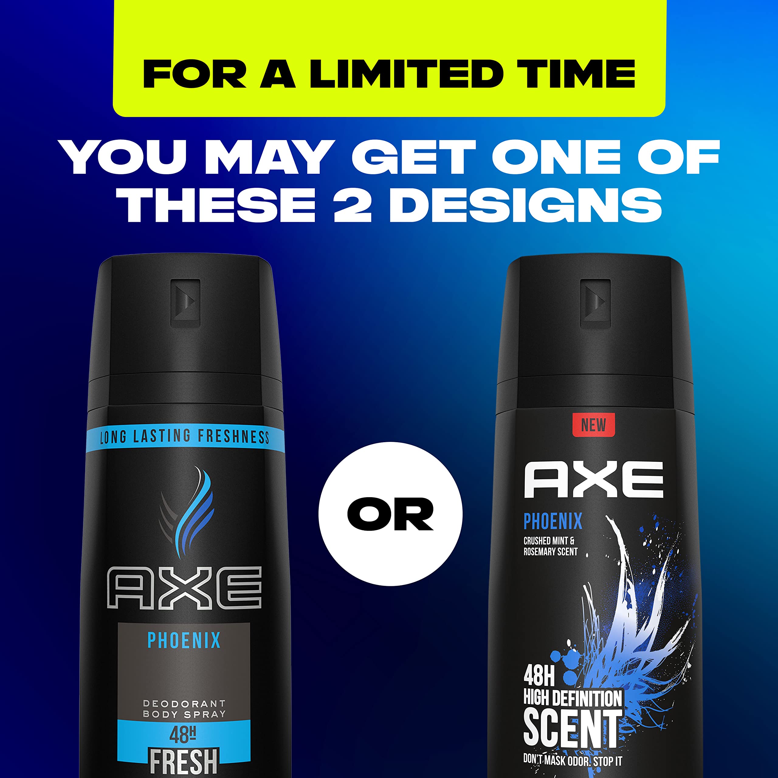 Imported Axe Phoenix 48 hour fresh scent daily fragrance for men