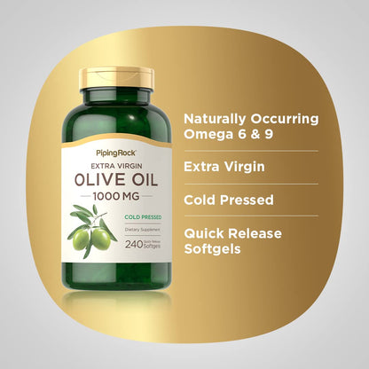 Close up of quick release softgels containing premium unflavored organic extra virgin olive oil.