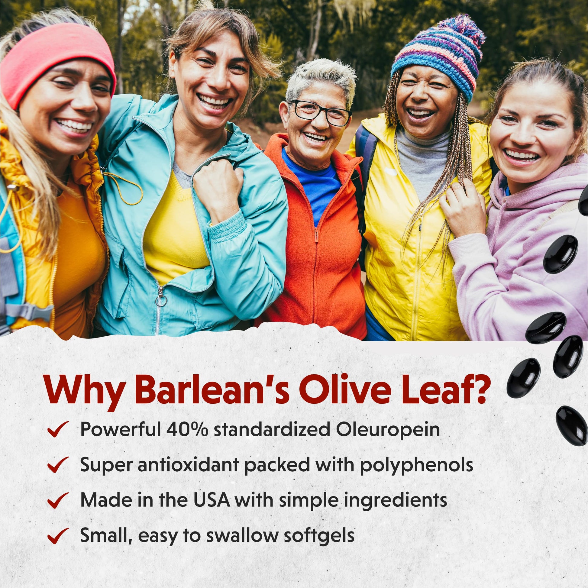 Side view of Barlean's dietary health tonic supplement bottle with ingredient facts.