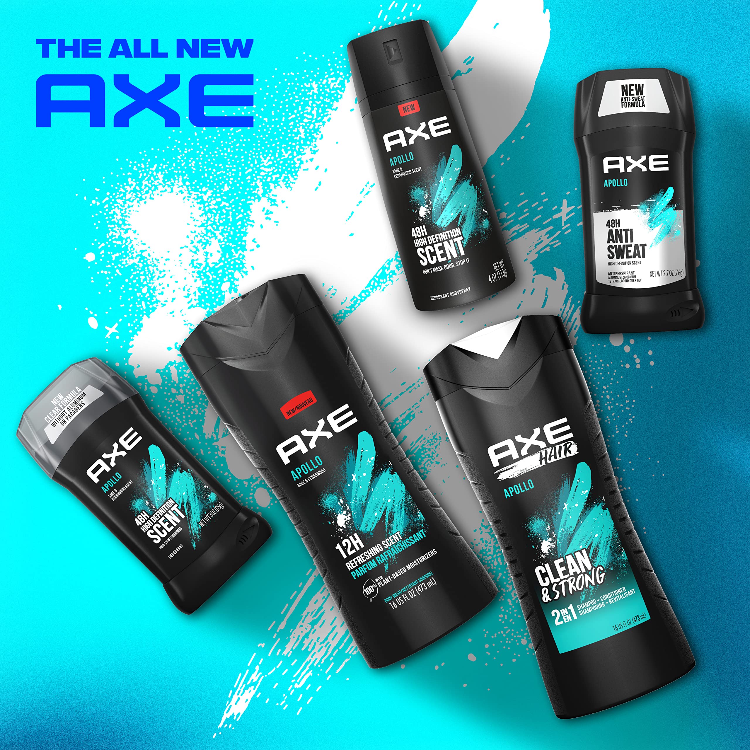 Imported AXE Apollo deodorant spray for forty eight hour protection
