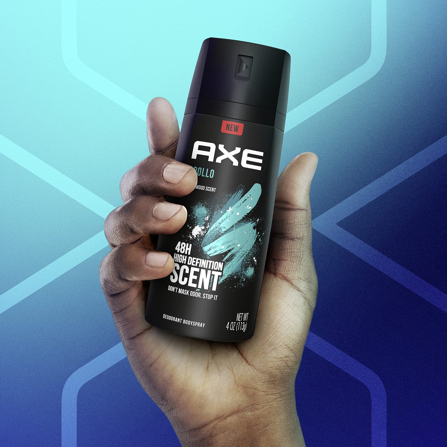 AXE Apollo sage and cedarwood fragrance spray nozzle detail