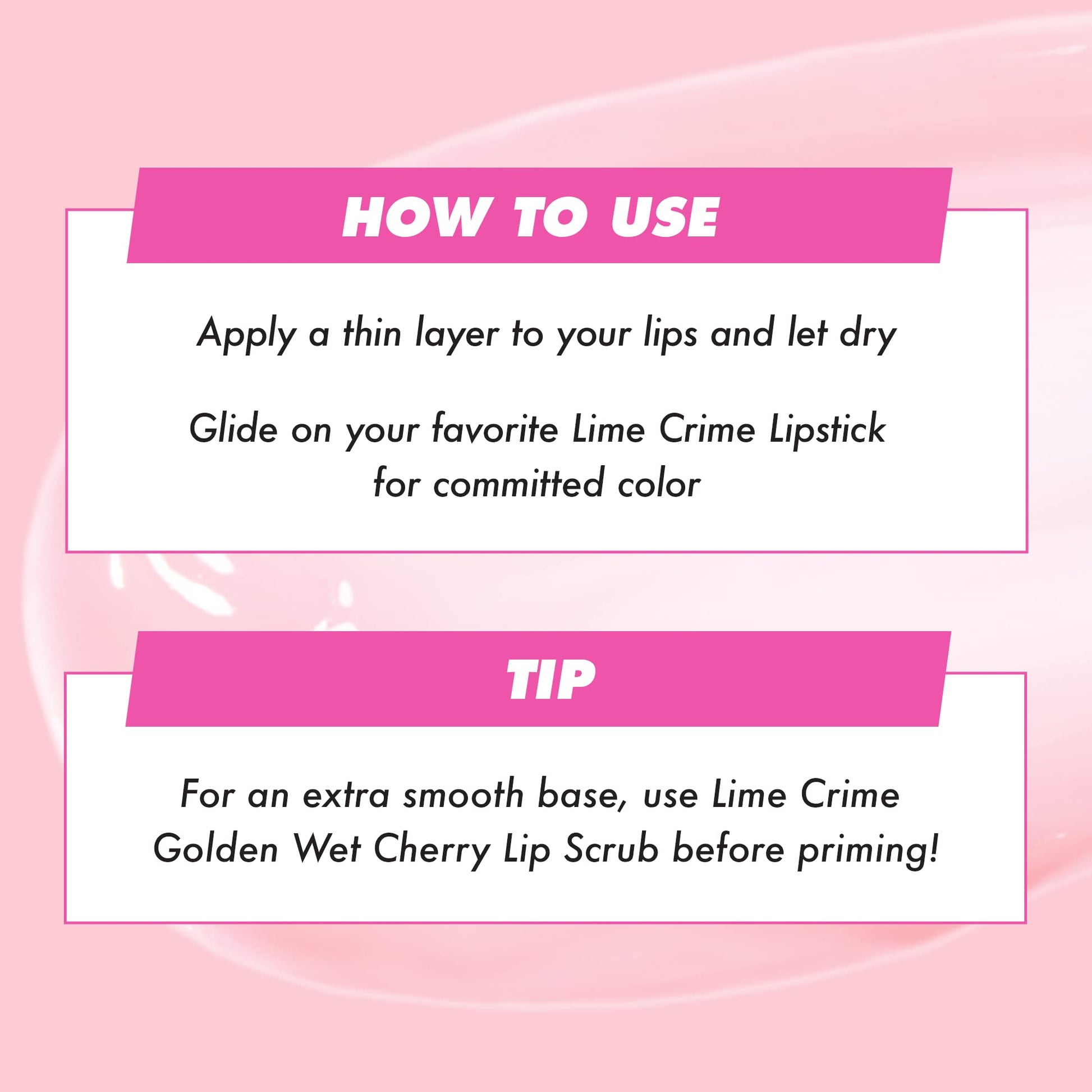 Lime Crime Ghost Veil Lip Primer texture swatch
