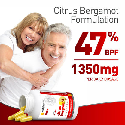 Authentic USA imported BergaMet Citrus Bergamot 90 capsules packaging detail for cholesterol management