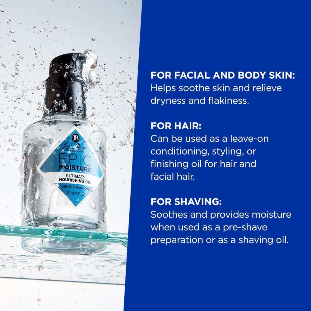 Two fluid ounce bottle of multi tasking premium men grooming fluid