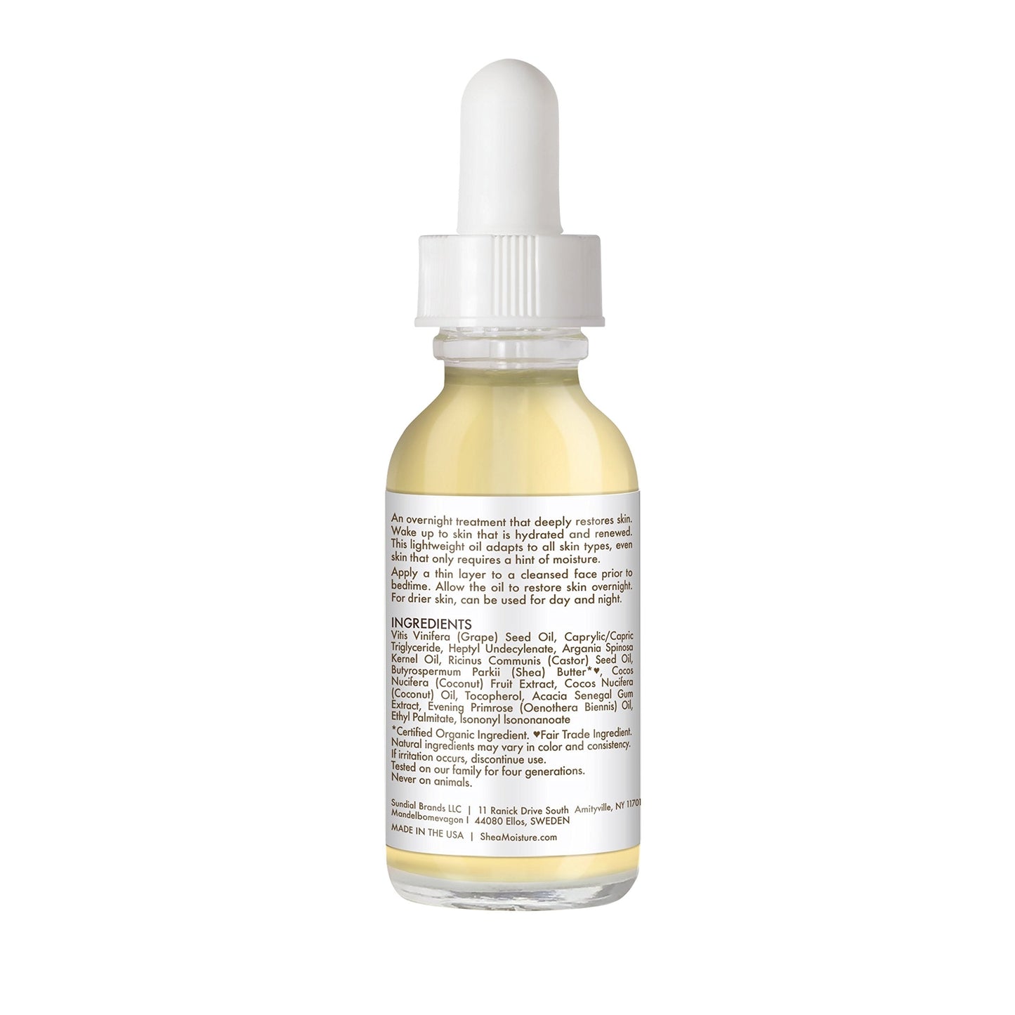 Authentic SheaMoisture virgin coconut oil night treatment for all skin types