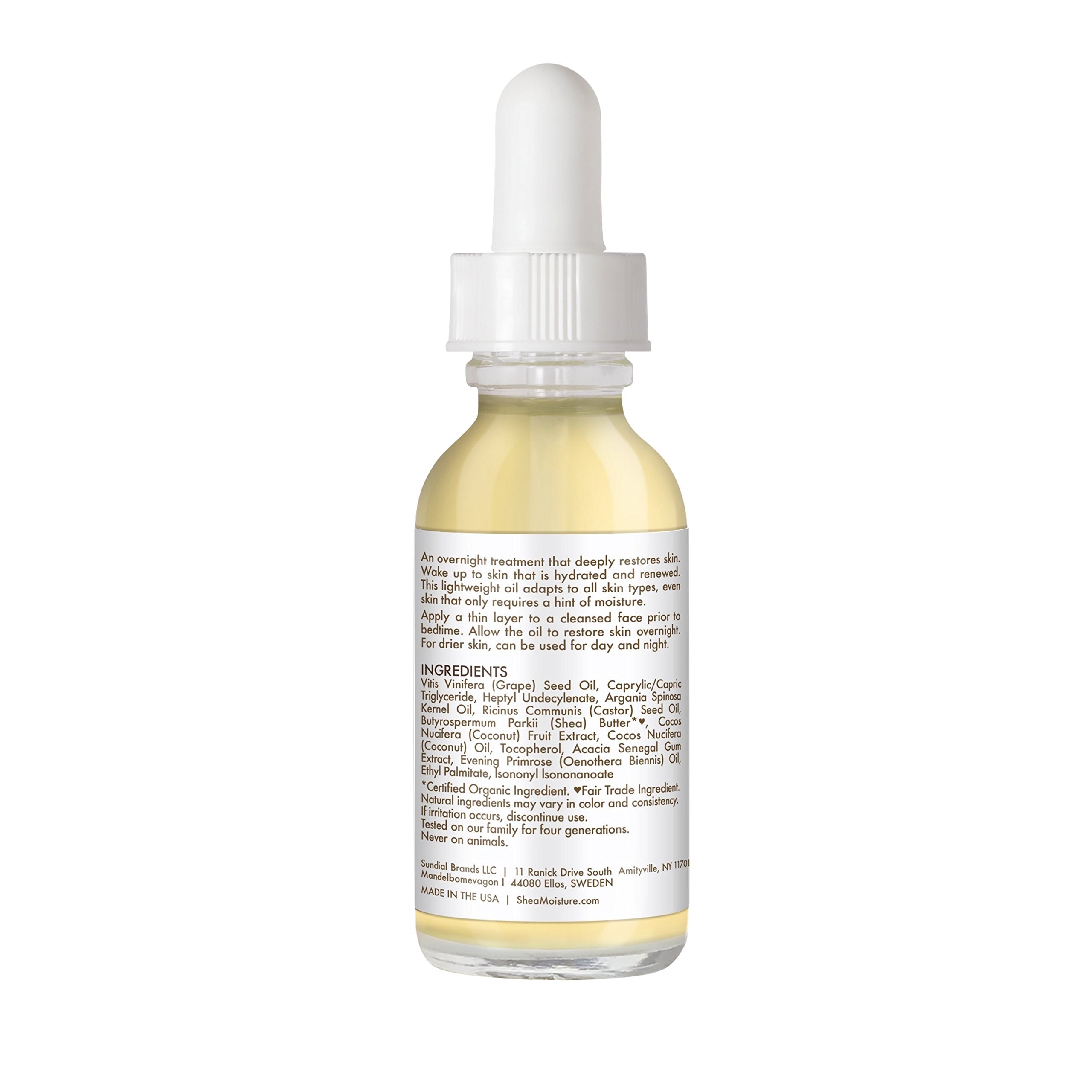 Authentic SheaMoisture virgin coconut oil night treatment for all skin types