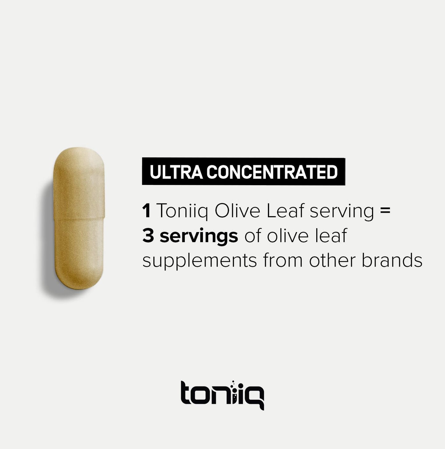 Authentic USA manufactured Toniiq supplement bottle with GMP certification seal