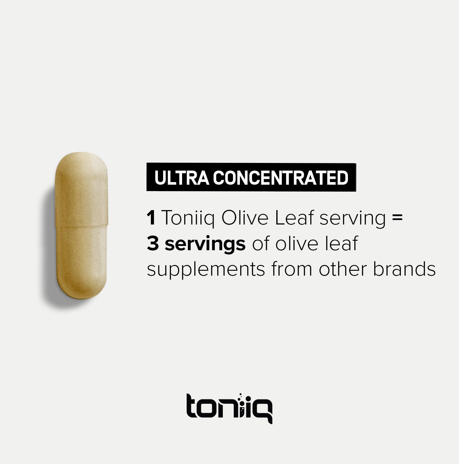 Authentic USA manufactured Toniiq supplement bottle with GMP certification seal